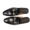 Women Black Aniline Horsebit loafer backless mule