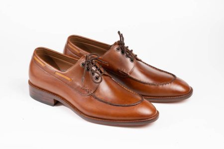 Oily Pull Up leather Apron Toe Derby Boat Shoe