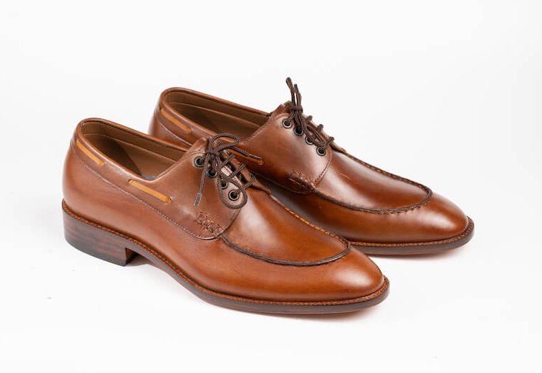 Oily Pull Up leather Apron Toe Derby Boat Shoe