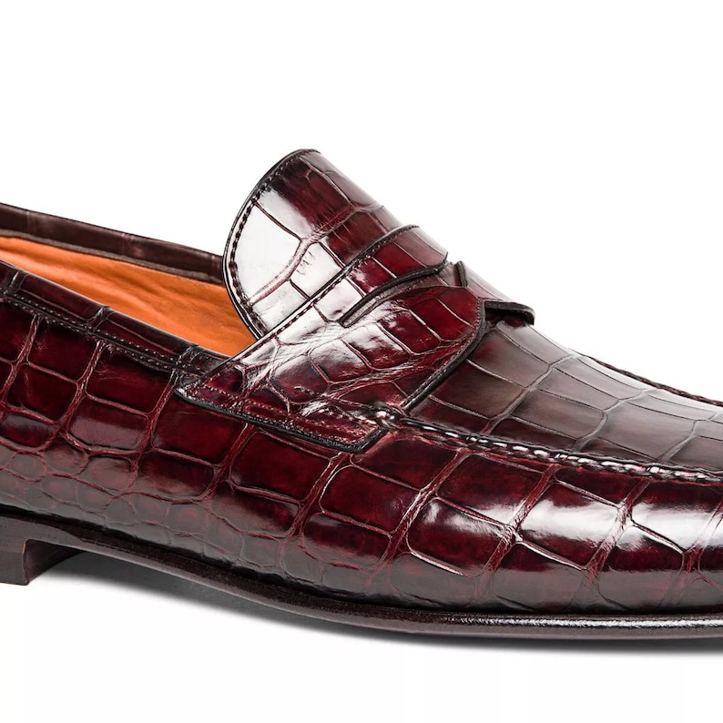 Crocodile Pattern Penny Loafer Burgundy Crocodile Penny Loafers Men’s Burgundy Crocodile Pattern Loafers Crocodile Print Penny Loafer in Burgundy Luxury Burgundy Penny Loafers Handcrafted Crocodile Pattern Loafer Burgundy Crocodile Leather Loafers Penny Loafer in Crocodile Pattern Leather Elegant Crocodile Pattern Penny Loafers Men’s Crocodile Texture Penny Loafers Burgundy Penny Loafer with Crocodile Pattern Premium Crocodile Penny Loafer Shoes Crocodile Embossed Burgundy Loafers Handmade Crocodile Pattern Penny Loafers Luxury Men’s Burgundy Crocodile Loafers