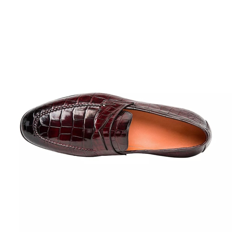 Handmade Crocodile Pattern Burgundy Penny Loafers for Men Luxury Burgundy Penny Loafers in Crocodile Embossed Leather High-Quality Crocodile Pattern Burgundy Penny Loafers Elegant Crocodile Embossed Penny Loafers in Burgundy Men’s Burgundy Penny Loafers with Crocodile Pattern Design Burgundy Crocodile Embossed Leather Penny Loafers for Formal Wear Premium Crocodile Pattern Leather Burgundy Loafers Unique Crocodile Pattern Burgundy Penny Loafers for Men’s Style Genuine Leather Crocodile Pattern Burgundy Penny Loafers Designer Loafers Men Croc Embossed Loafers Luxury Penny Loafers Burgundy Loafers Formal Penny Loafers Men’s Penny Loafers